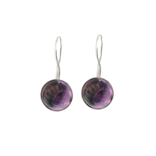 sterling silver Earrings with Natural Amethyst Gemstones