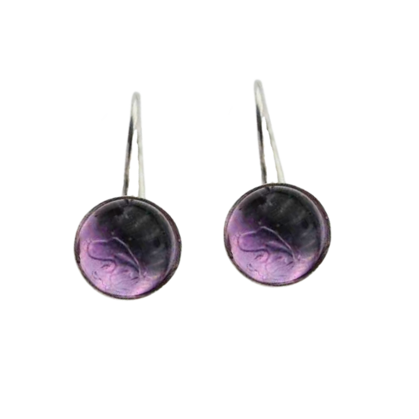 sterling silver Earrings with Natural Amethyst Gemstones