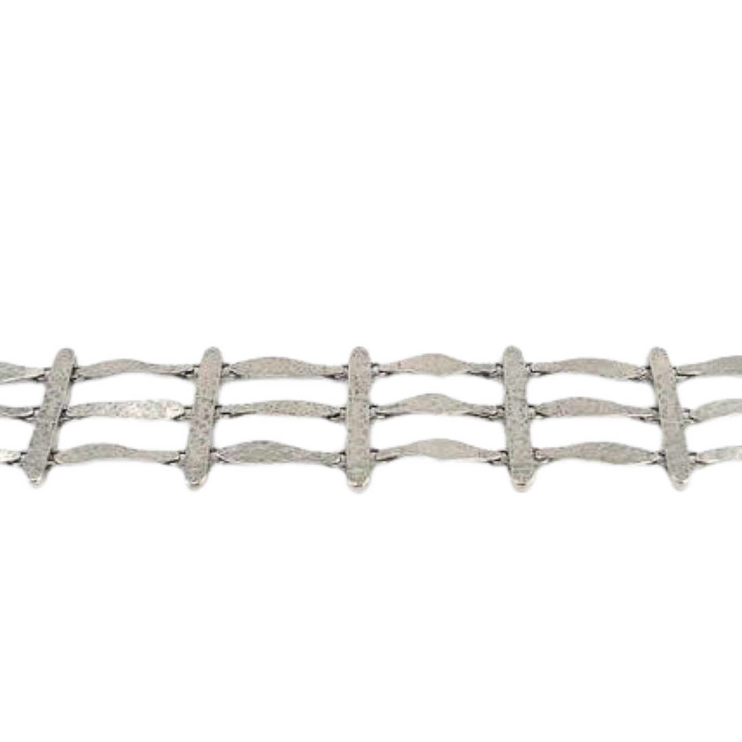 Handmade sterling Silver Rope Ladder shape Bracelet (b30221)