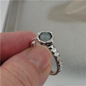 Hadar Designers Handmade 925 Sterling Silver Blue Opal Ring Labradorite Ring Israeli Jewelry