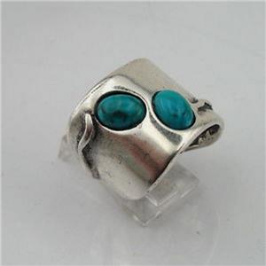 Wide Sterling Silver Turquoise Ring