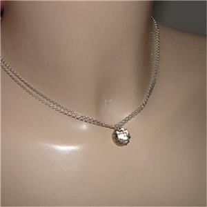 Hadar Designers Israel 9k Gold Sterling Silver Green Amethyst Pendant (I n519)