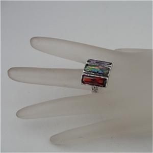 Hadar Designers Handmade 925 Sterling Silver Pearl Garnet Ring