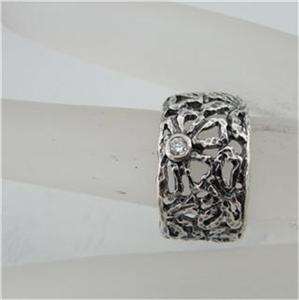 Handmade Filigree 925 Sterling Silver Zircon Ring (Y)