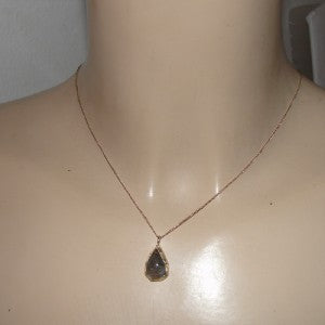 Hadar Jewelry Handmade 22k Yellow Gold 925 Silver Labradorite Pendant