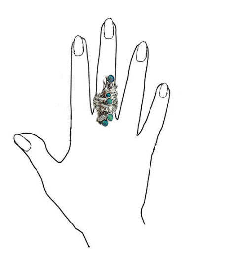 Hadar Designers Handmade Sterling Silver Tourmaline Ring size