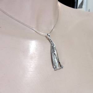 Hadar Designers Israel Artist Unique Handmade 925 Sterling Silver Pendant (H