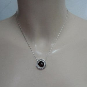 Hadar Designers Handmade Unique 925 Sterling Silver Red Garnet Pendant