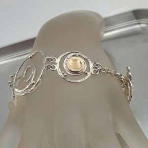Hadar Designers Handmade 9k Yellow Gold 925 Silver Link Bracelet