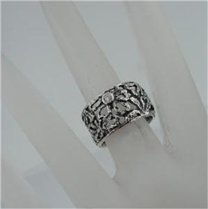 Handmade Filigree 925 Sterling Silver Zircon Ring (Y)