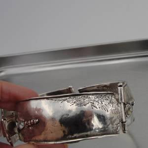 Wide Wrist 925 Sterling Silver Bracelet
