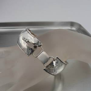 Wide Wrist 925 Sterling Silver Bracelet