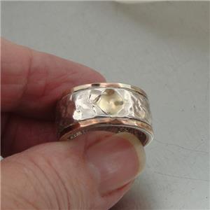 Hadar Designers Israel "Wild" Handmade 9k Gold Sterling Silver Ring size 7.5