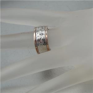 Hadar Designers Israel "Wild" Handmade 9k Gold Sterling Silver Ring size 7.5