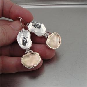 Hadar Jewelry Dangle Handmade 9k Yellow Gold Sterling Silver Earrings