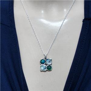 Hadar Jewelry Handmade 925 Silver Antique Roman Glass Green Agate Pendant