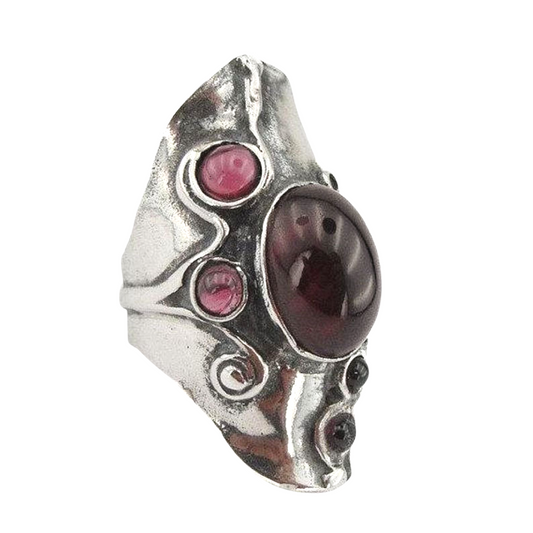 Hadar Jewelry Sterling Silver Garnet Ring (174)