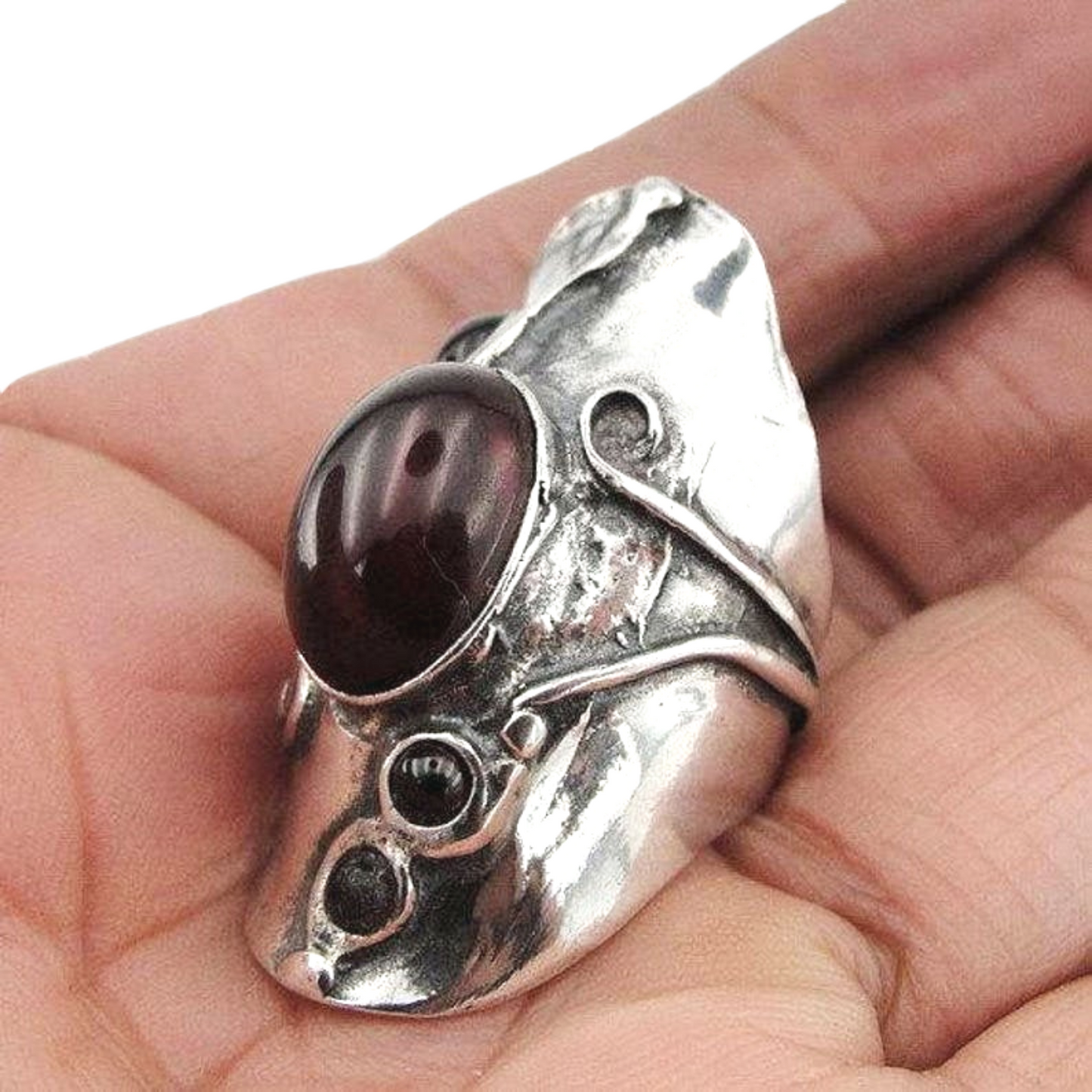 Hadar Jewelry Sterling Silver Garnet Ring (174)