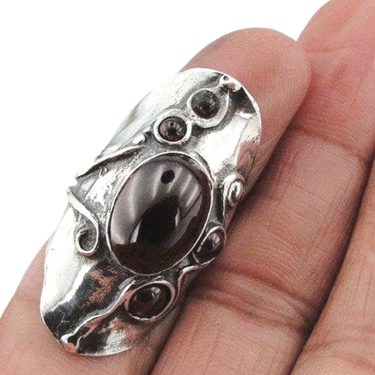Hadar Jewelry Sterling Silver Garnet Ring (174)