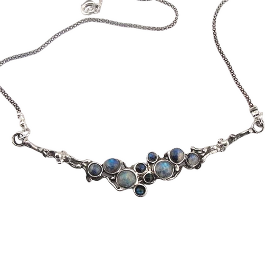 Sterling Silver Moonstone Necklace (4107)