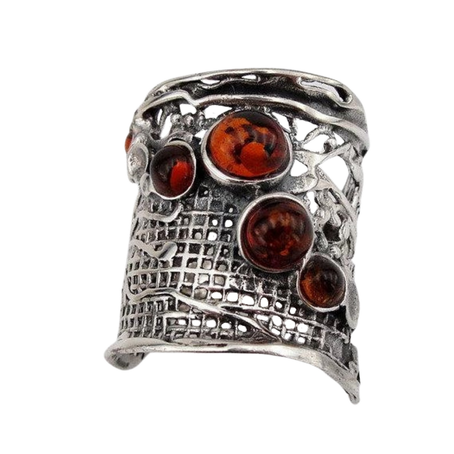 Textured sterling silver ring, wide Amber ring, wide ring, Sterling Silver Ring, Unisex ring, Honey amber ring, men ring, Made in Israel, wide ring, statement ring, Amber ring, gift for her, gift for him, Israeli Jewelry, Israeli design, men ring,