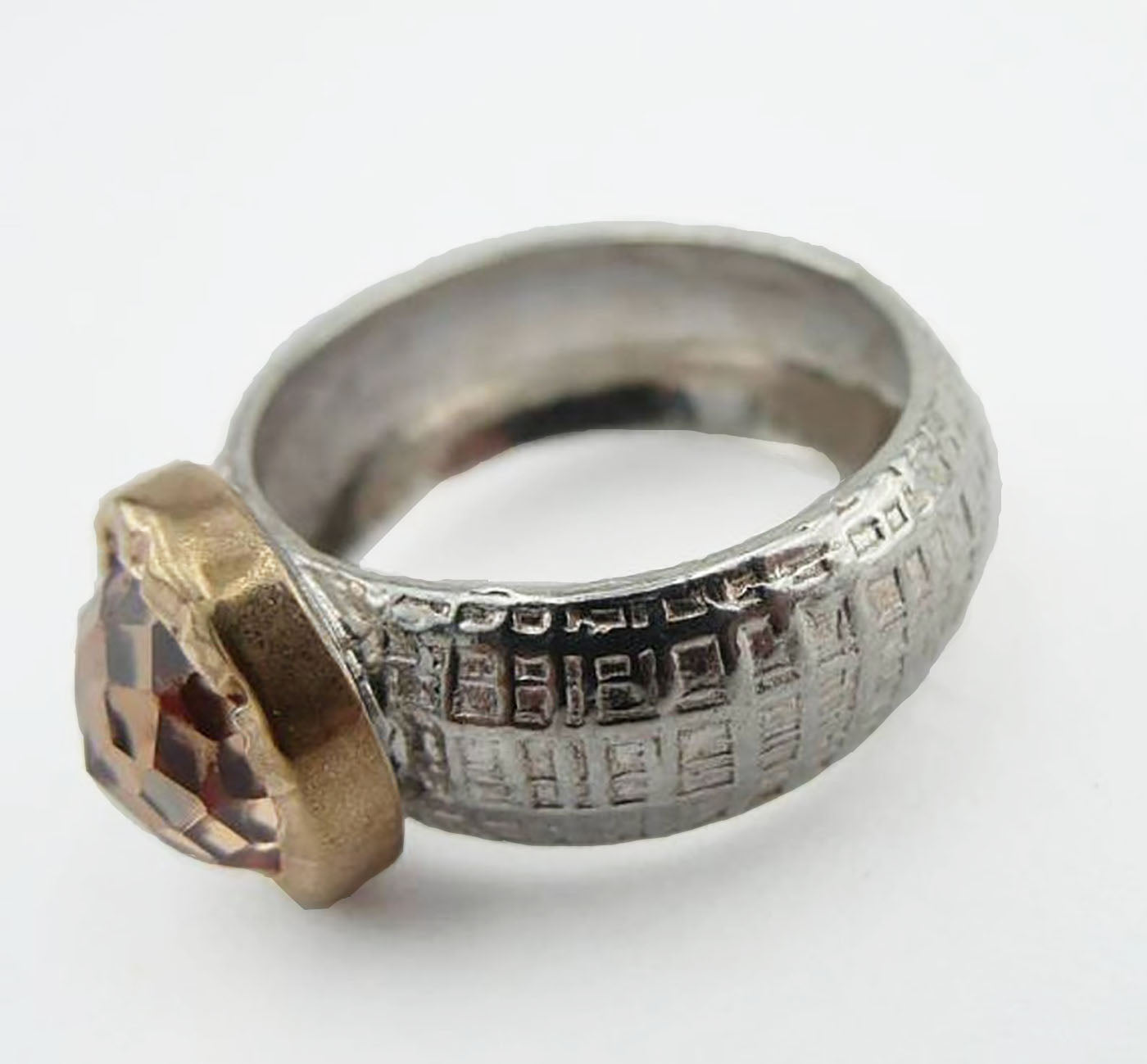 Champaign Ring 9K Gold Sterling Silver 925 Round Champaign Ring for Israeli Women Israeli Wife