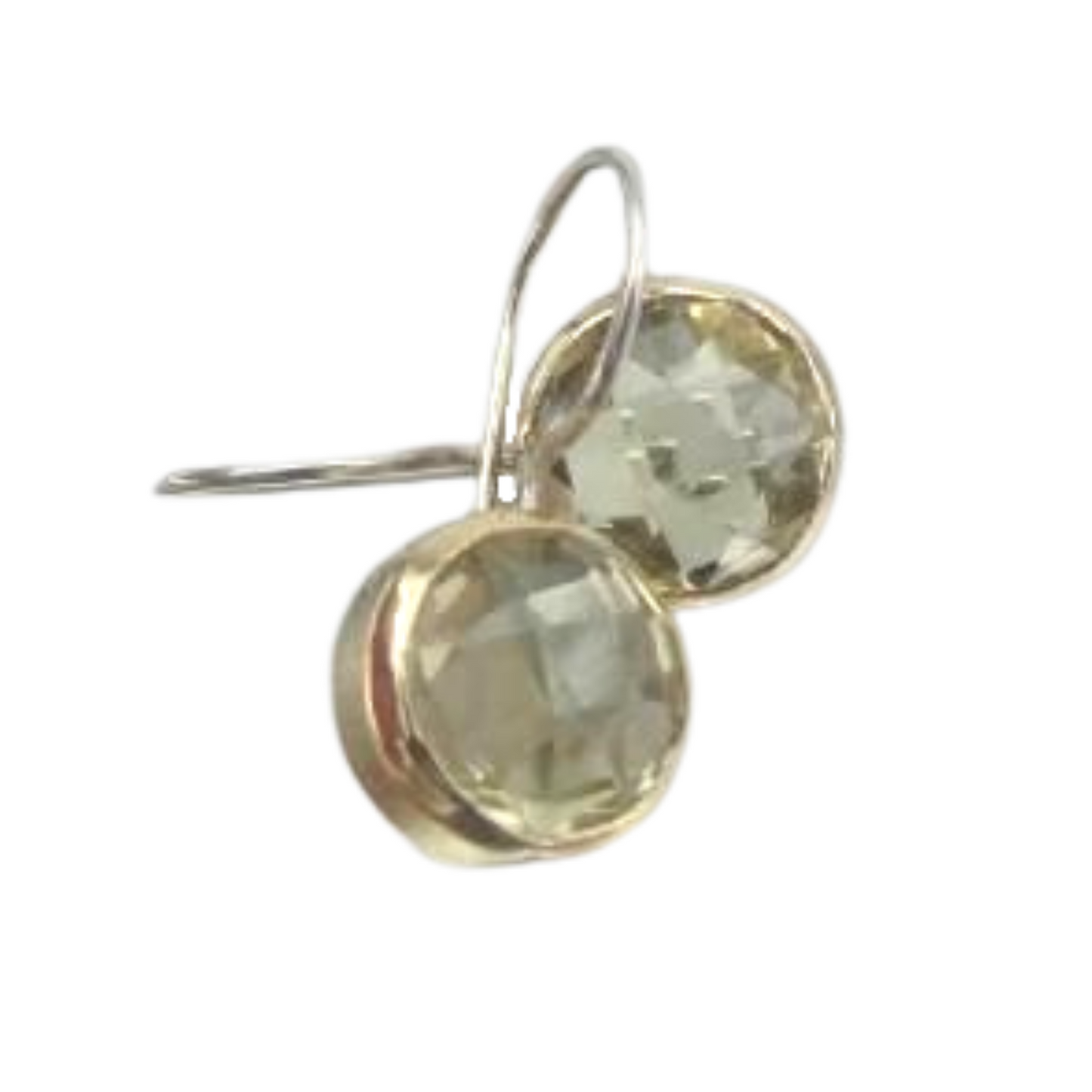 Handmade 9k Yellow Gold Sterling Silver Lemon Q Earrings