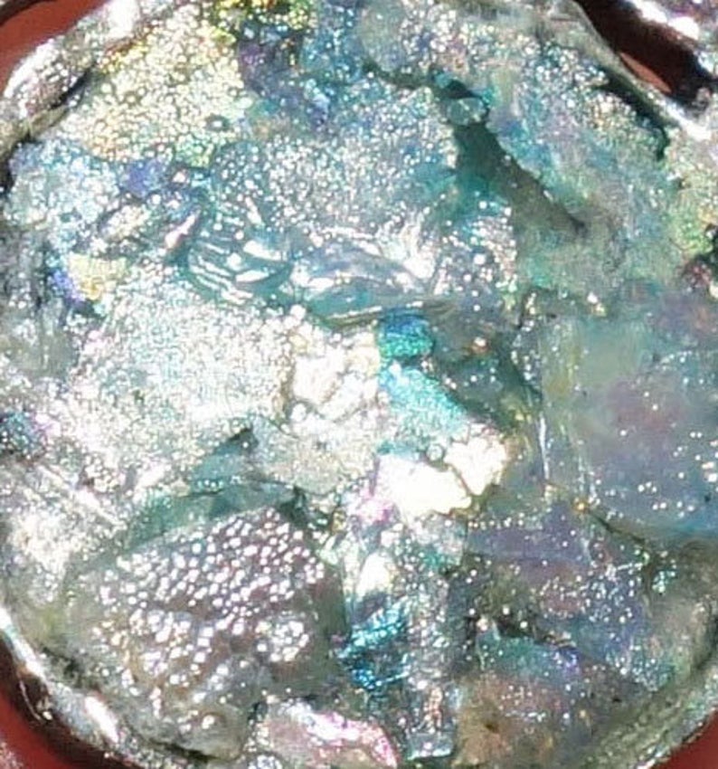 Hadar Designer Handmade Sterling Silver Roman Glass Turquoise Bird Necklace