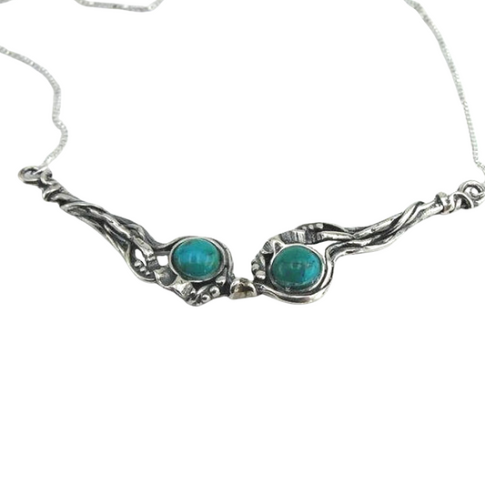 Sterling silver pendant with Natural Turquoise Gemstones, arrive with sterling silver Necklace, Gift for her, handmade turquoise necklace, Israeli Jewelry, Israeli design, gift for wife, unisex Necklace, men Necklace, gift for daughter, Solid Silver