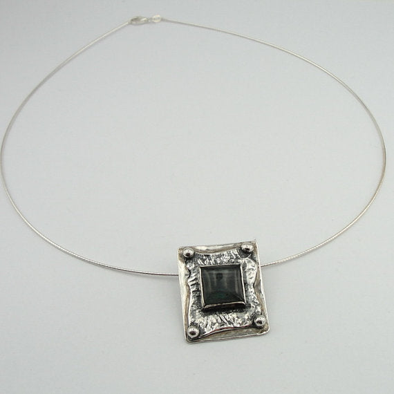 Sterling silver Labradorite pendant (4802)
