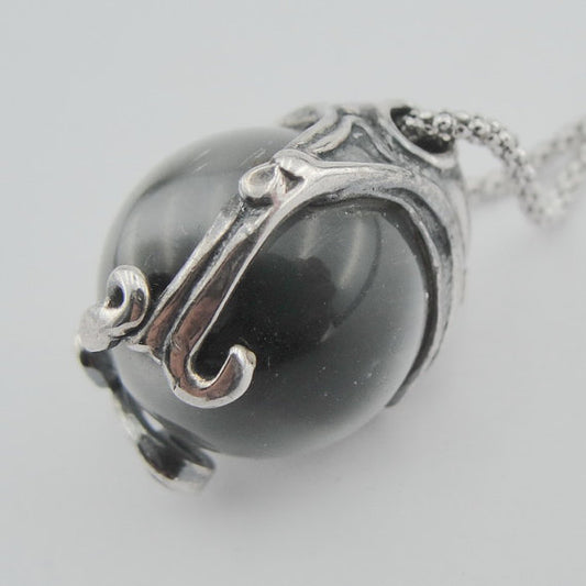 Great handcrafted Elegant ,Sterling Silver, cat's eye, Pendent,beautiful,925, p 4150