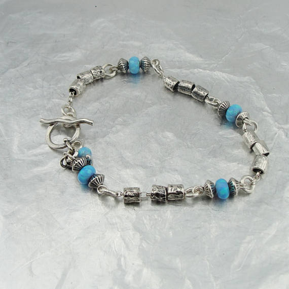 Sterling silver & Blue Stone Bracelet