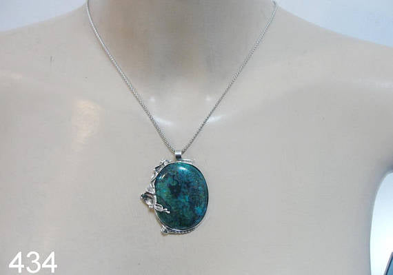 Handmade Sterling Silver Eilat Pendant with chain (434)