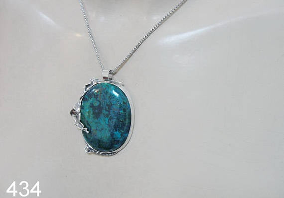Handmade Sterling Silver Eilat Pendant with chain (434)