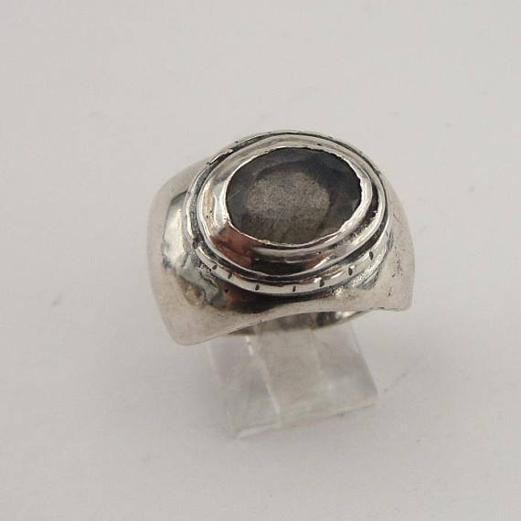 Labradorite Ring, Handmade 925 Sterling Silver Ring, Ring Size 7/5, Long Ring, Labradorite Jewelry, Birthday gift, Free shipping (h 1542