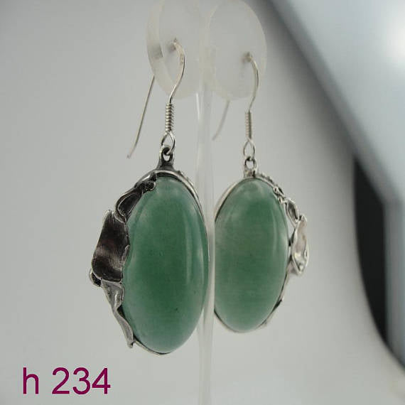 Jede errings New Israel Handmade Fabulous Sterling Silver 925 , jede stone , Earrings (H 234)