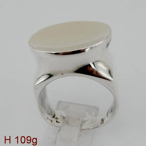 Hadar Designers Modern 9k yellow Gold 925 Sterling Silver Ring