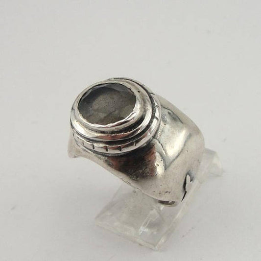 Labradorite Ring, Handmade 925 Sterling Silver Ring, Ring Size 7/5, Long Ring, Labradorite Jewelry, Birthday gift, Free shipping (h 1542