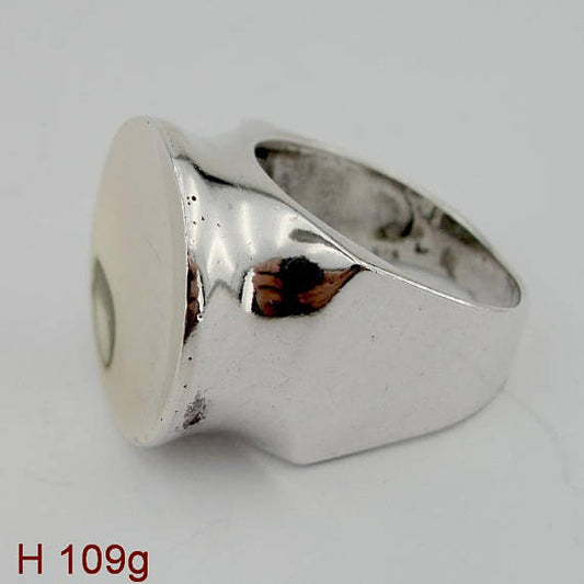 Hadar Designers Modern 9k yellow Gold 925 Sterling Silver Ring