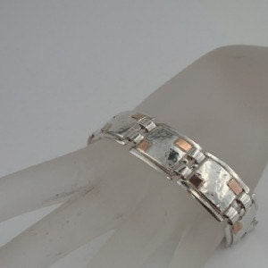 Hadar Fine Handmade Small Wrist Rose Gold & Sterling Silver Bracelet