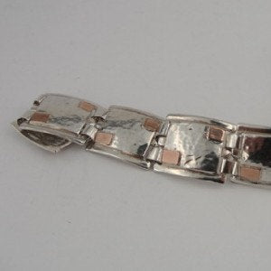 Hadar Fine Handmade Small Wrist Rose Gold & Sterling Silver Bracelet