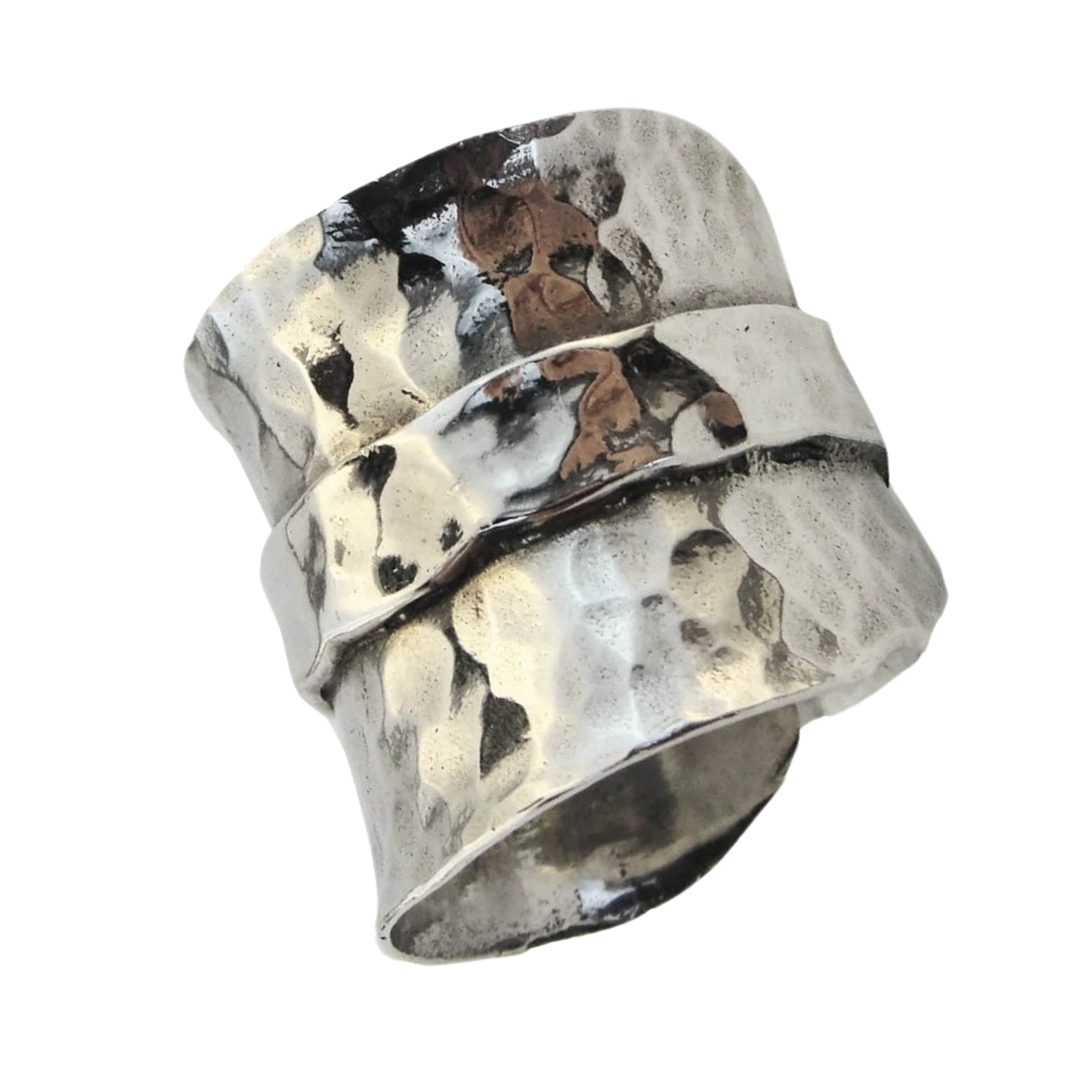 Wide solid sterling silver ring – Hadar Jewelry