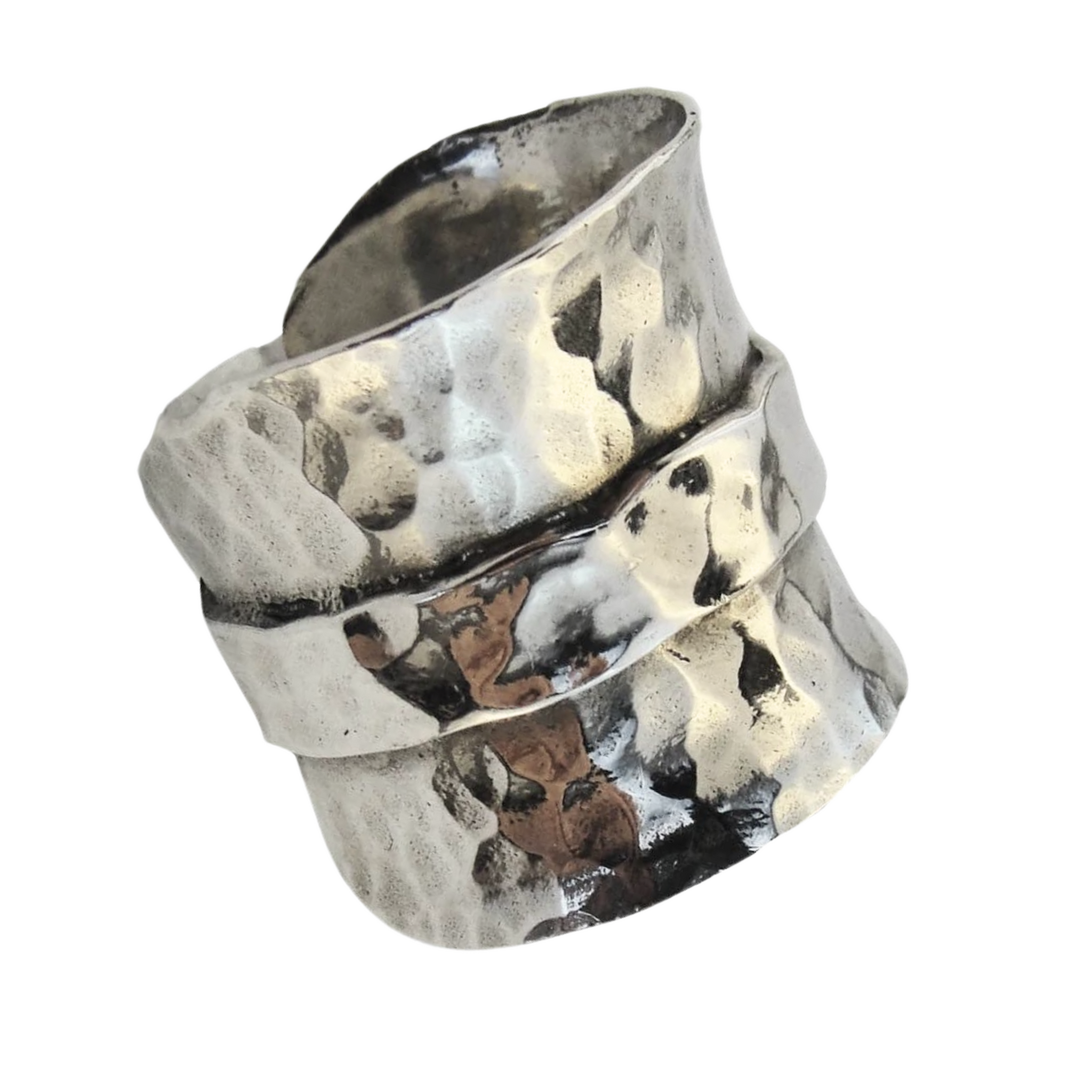 Wide solid sterling silver ring – Hadar Jewelry