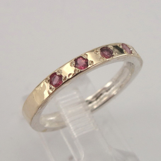 Hadar Jewelry Handmade Gold & Silver Pink Tourmaline RING