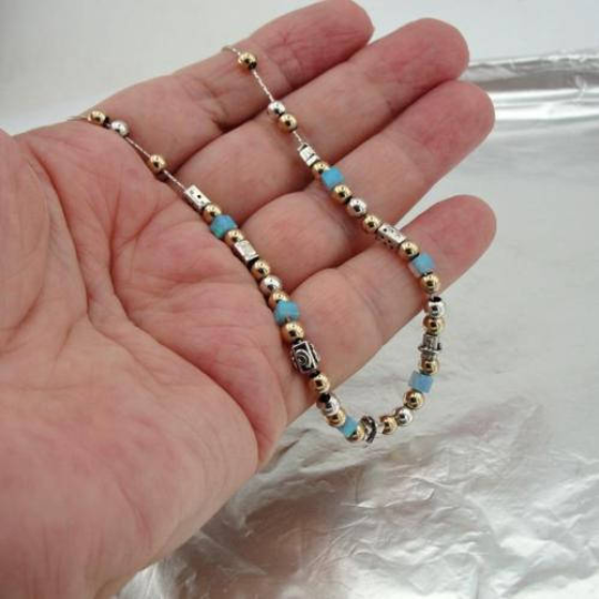 Hadar Jewelry Handmade 14K Gold Fil 925 Sterling Silver Opal Necklace (L)