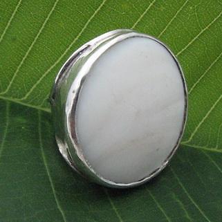 Hadar Designers Motger of Pearl MOP Ring Chunky Ring Gift for Israeli Women