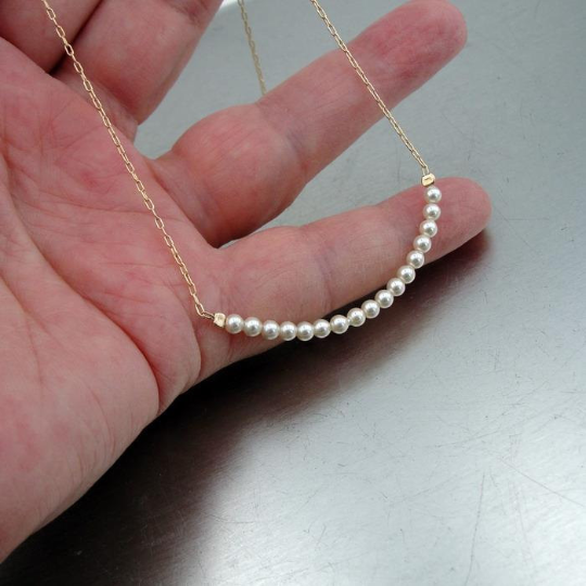 Hadar Jewelry Modern 14k Gold F Pearl Necklace Bracelet Set (I n1229/b252)