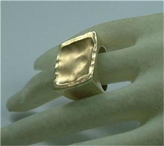 Hadar Jewelry Handmade 9k Yellow Gold Sterling Silver Ring