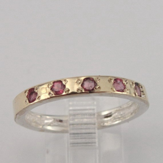 Hadar Jewelry Handmade Gold & Silver Pink Tourmaline RING