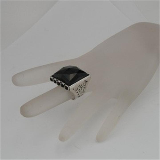 Hadar Jewelry Handmade Art Sterling Silver Ring Onyx any size (H 1334)